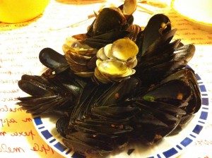 come disporre gusci delle cozze
