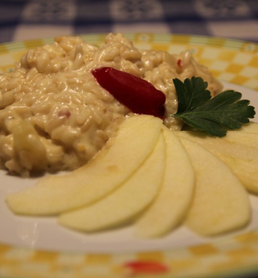 risotto mele e formaggio