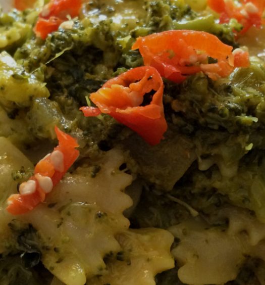 pasta curcuma e cime di rapa