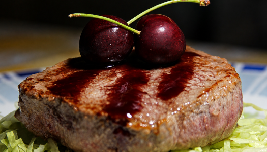 Filetto di bue rosso in salsa di ciliegie